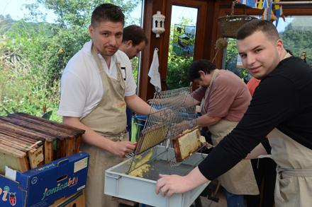Extraction au rucher école, photo 1